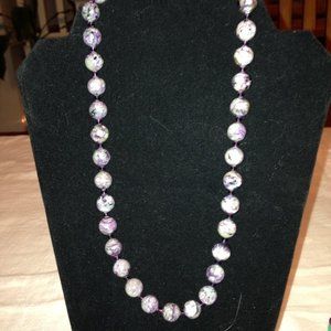 Handmade Charolite w/ Amethyst Swar Bicon Necklace